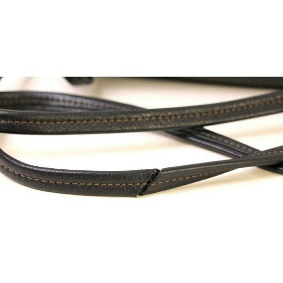 FOSSIL №1954 BLACK GENUINE LEATHER X-BODY MESSENGER SHOULDER BAG HANDBAG PURSE - Picture 7 of 10